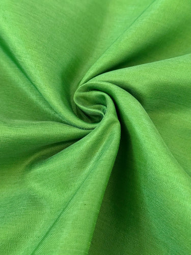 Vegan Silk Saree | No Zari | No Blouse | Handwoven | Leaf Green & Purple | Ships from California